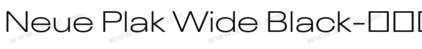 Neue Plak Wide Black字体转换